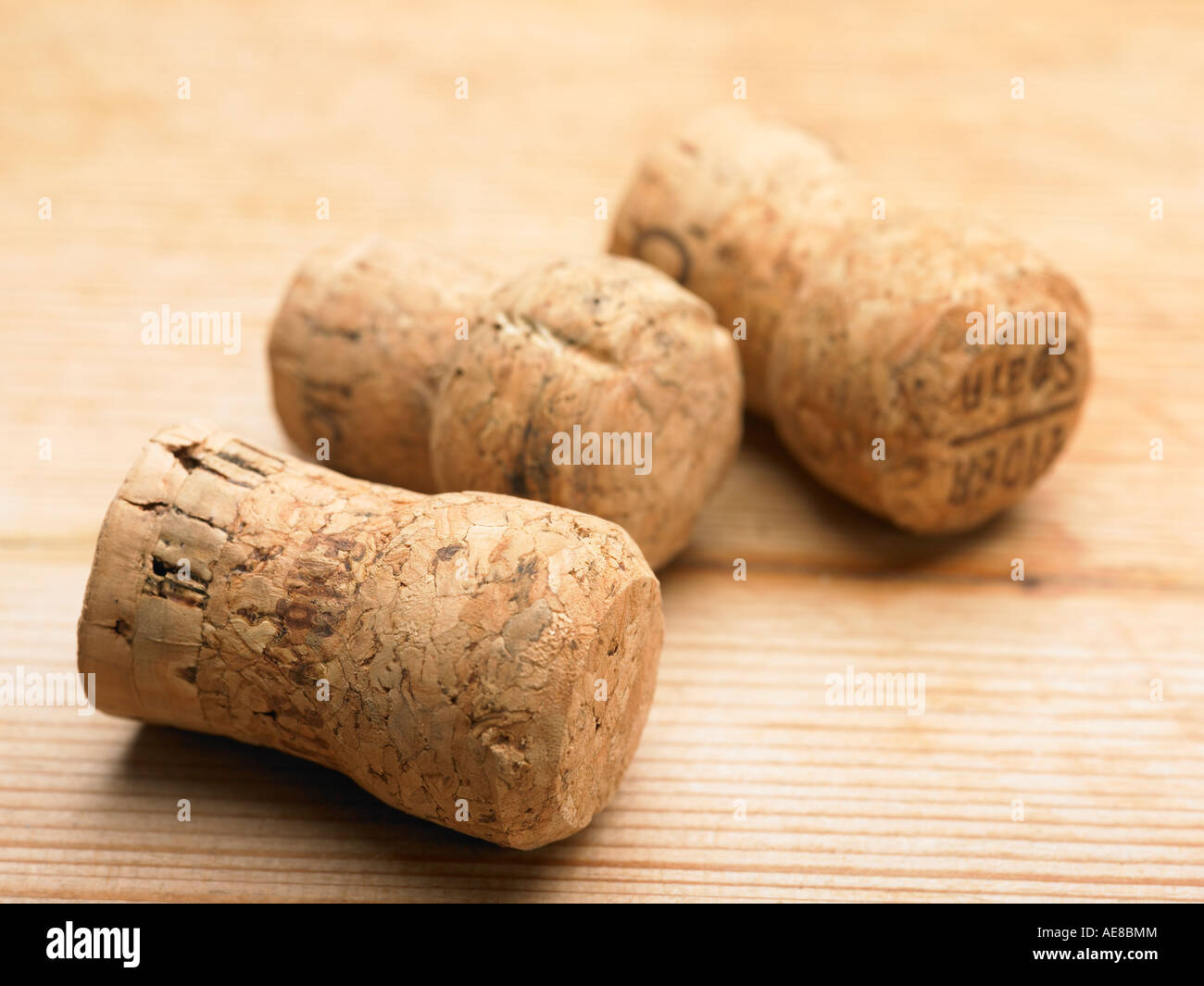 selection champagne cork stoppers Stock Photo