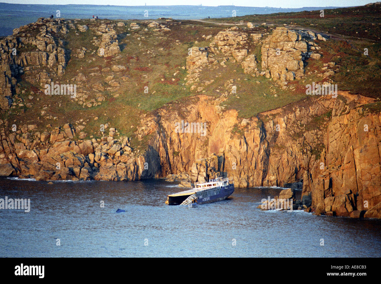 Wreck at Lands End Cornwall nea the manacle rocks England UK Great