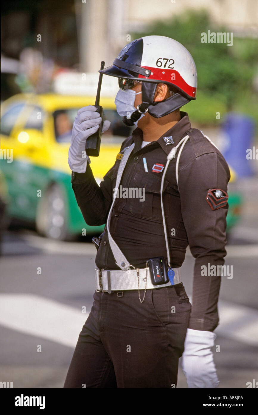 Traffic police Bangkok Thailand Stock Photo Alamy
