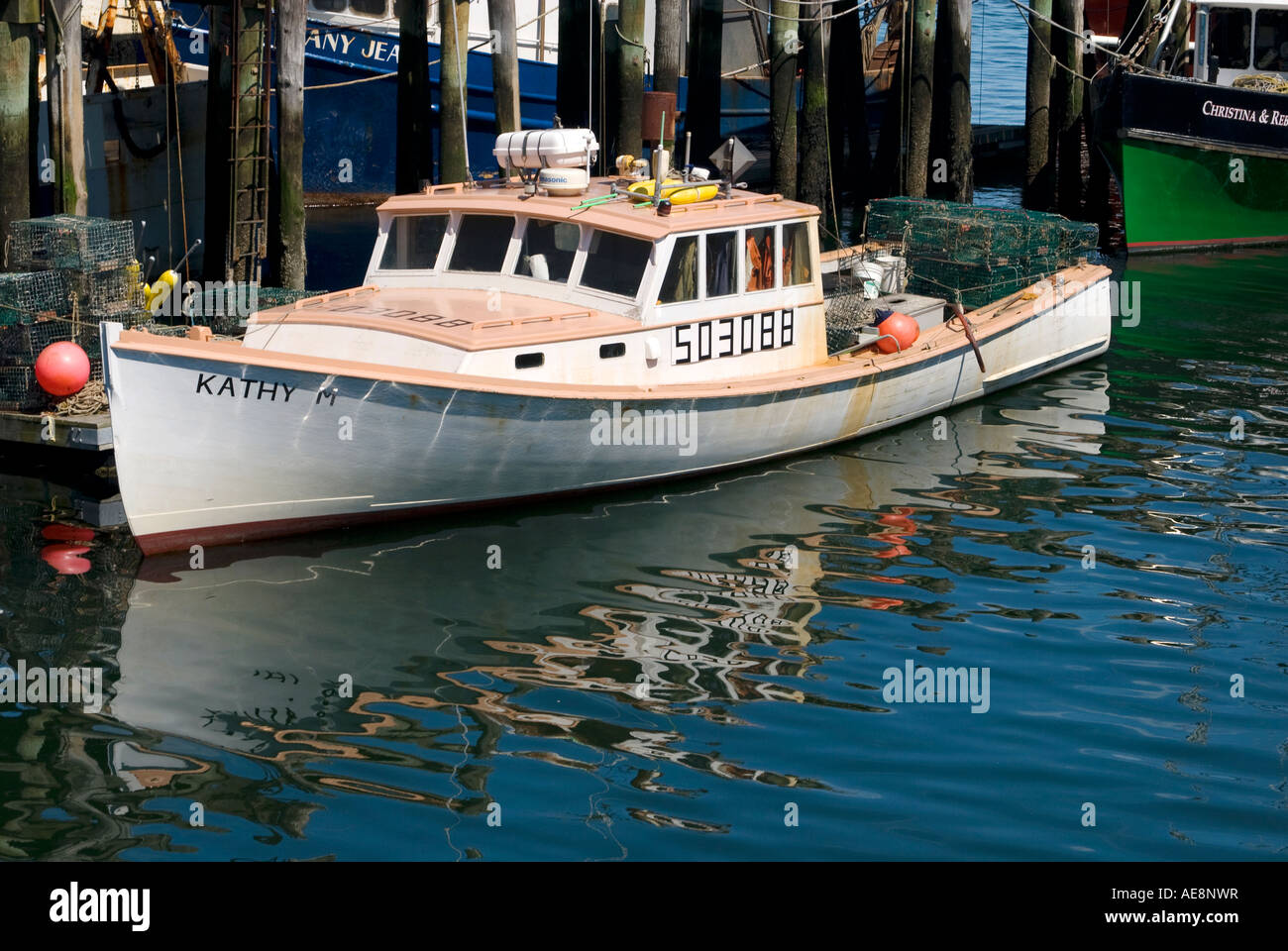 Lobster boat in Portland, Maine Stock Photo Alamy