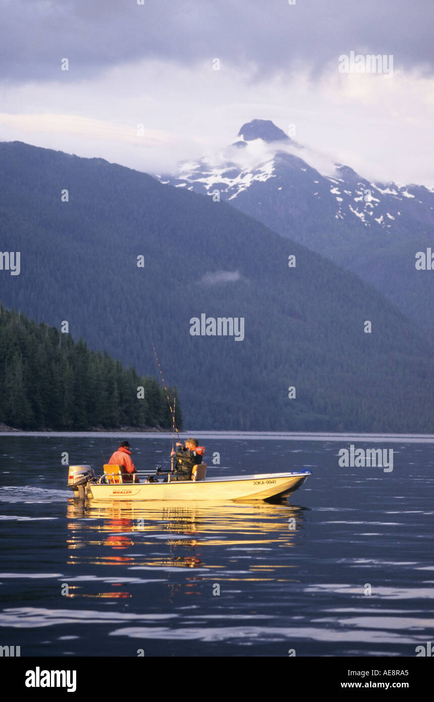 Salmon fishing boat Work Channel Prince Rupert British Columbia Stock
