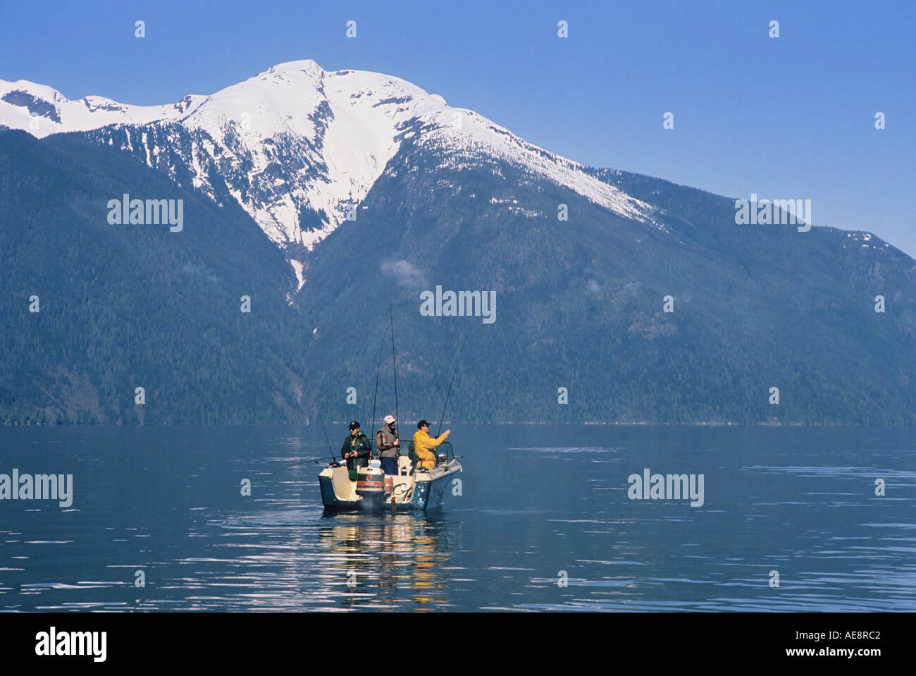 Salmon fishing in Knight Inlet British Columbia Canada Stock Photo - Alamy