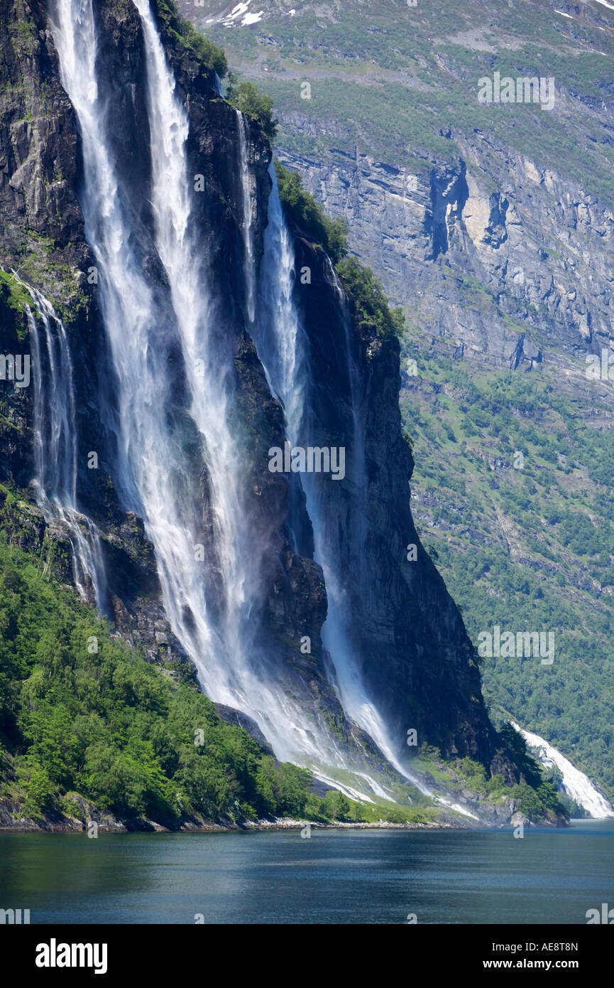 The Bridal Veil waterfall in Geirangerfjorden near Geiranger Stranda
