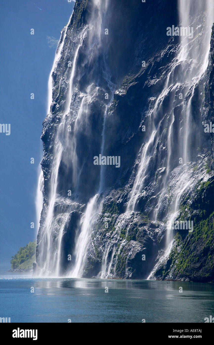 The Bridal Veil waterfall in Geirangerfjorden near Geiranger Stranda