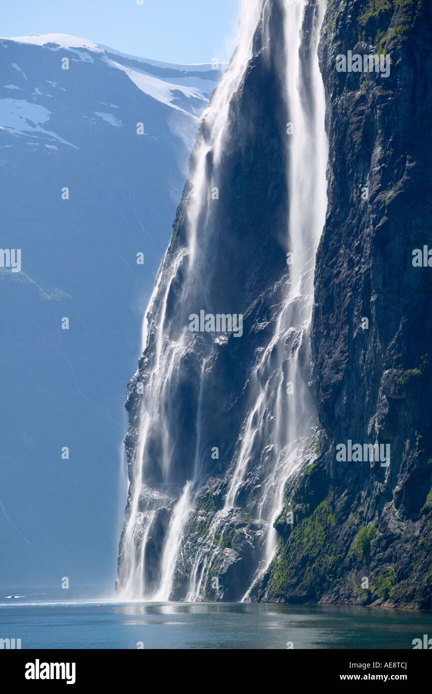 The Bridal Veil waterfall in Geirangerfjorden near Geiranger Stranda