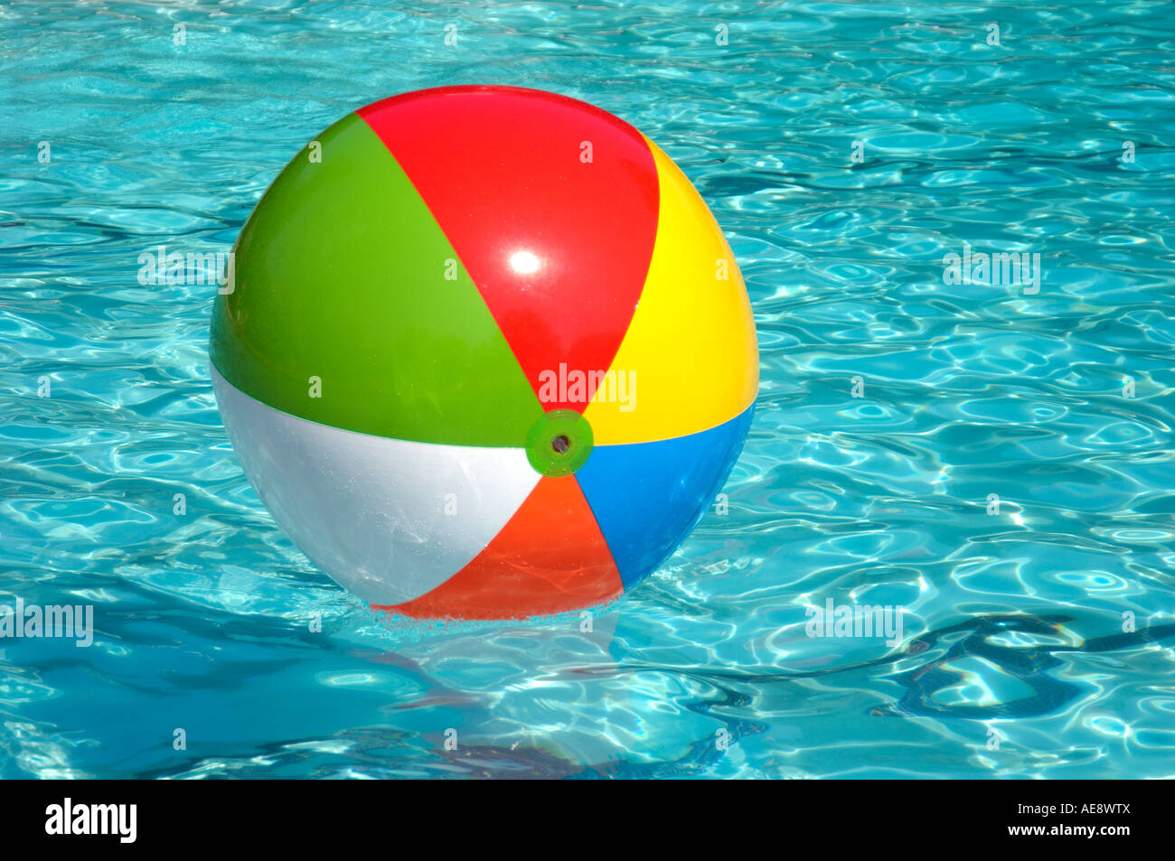 Beach Ball in pool Beachball Stock Photo