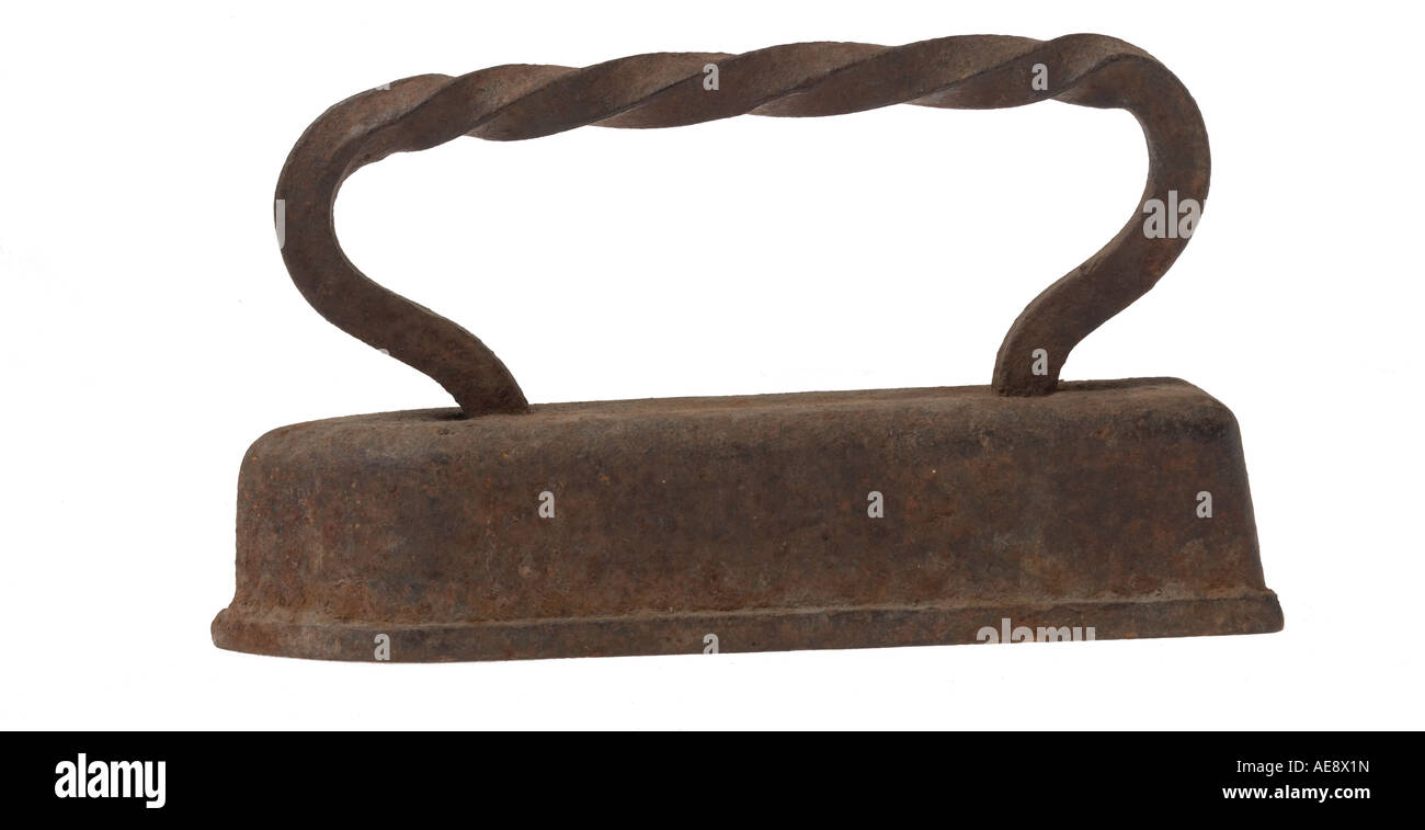 Antique Eatly Sad Iron Stock Photo