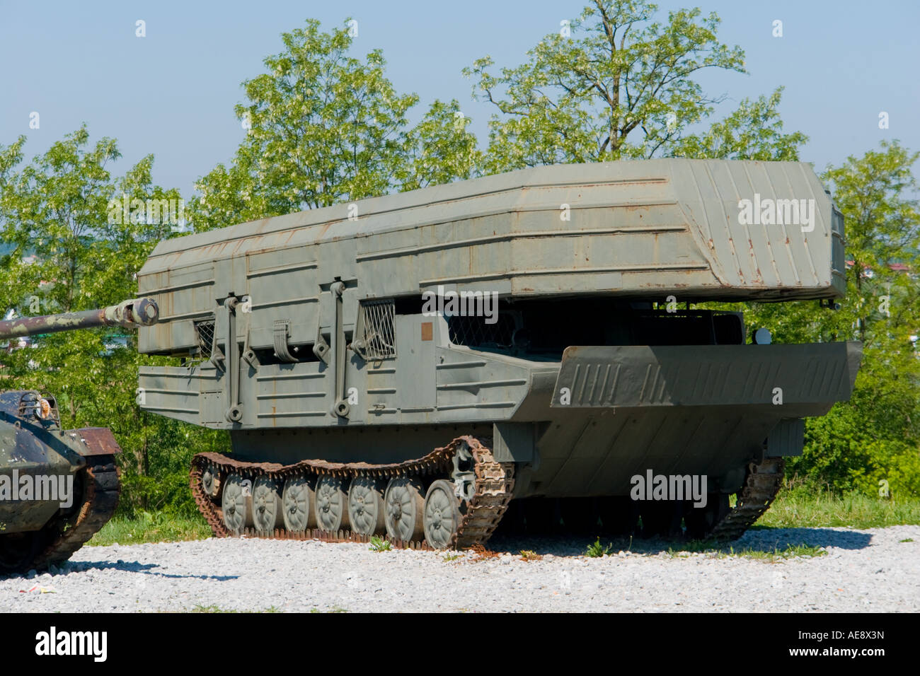 Pontoon military vehicle Stock Photo