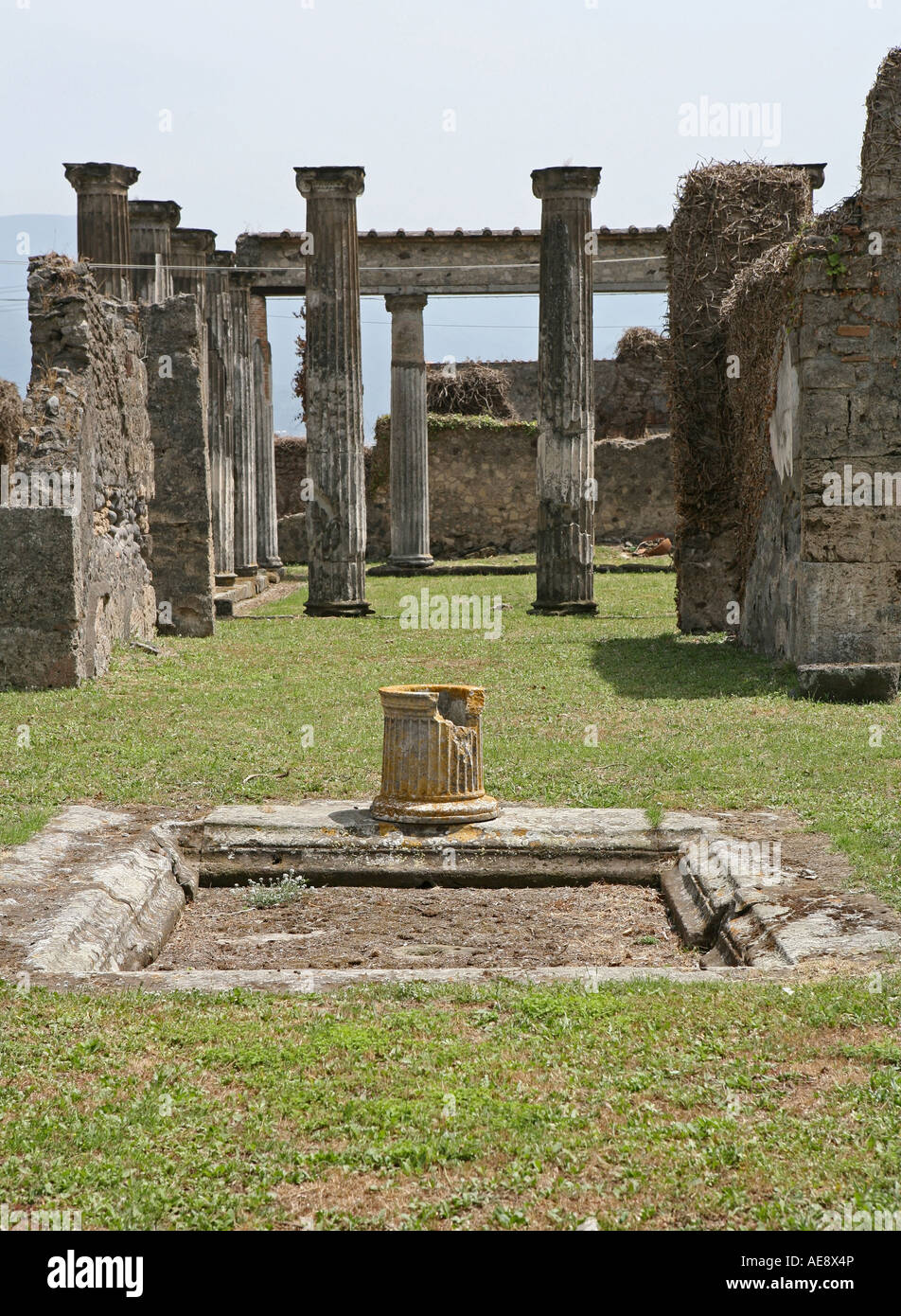 Inside one of the houses in Pompeii Campania Italy Stock Photo Alamy