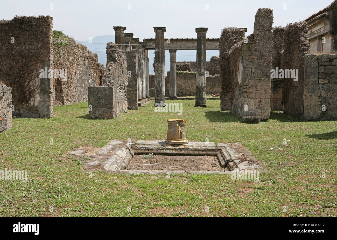 Inside one of the houses in Pompeii Campania Italy Stock Photo Alamy