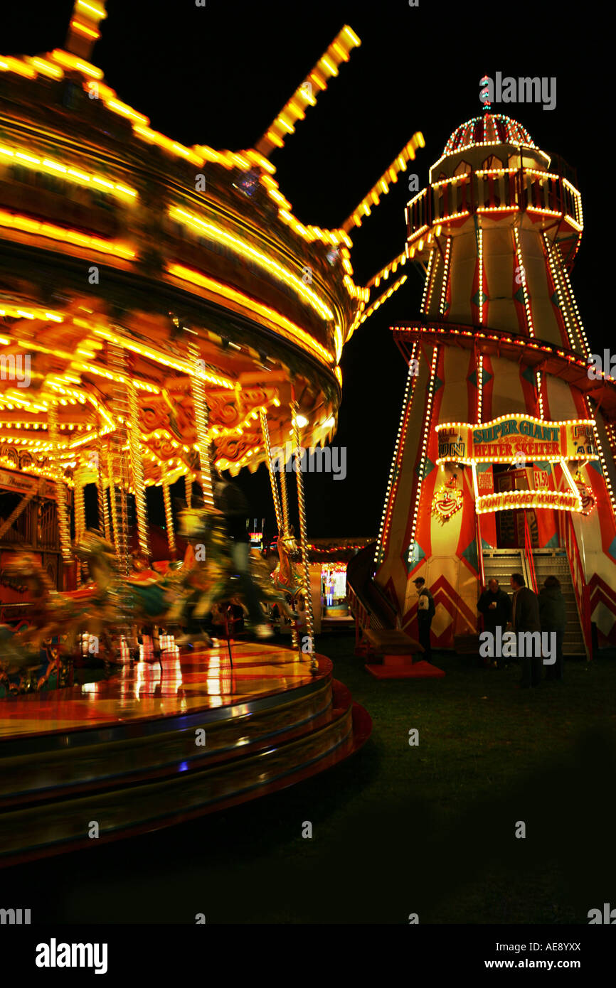 Rides at Goose Fair, Nottingham Stock Photo Alamy