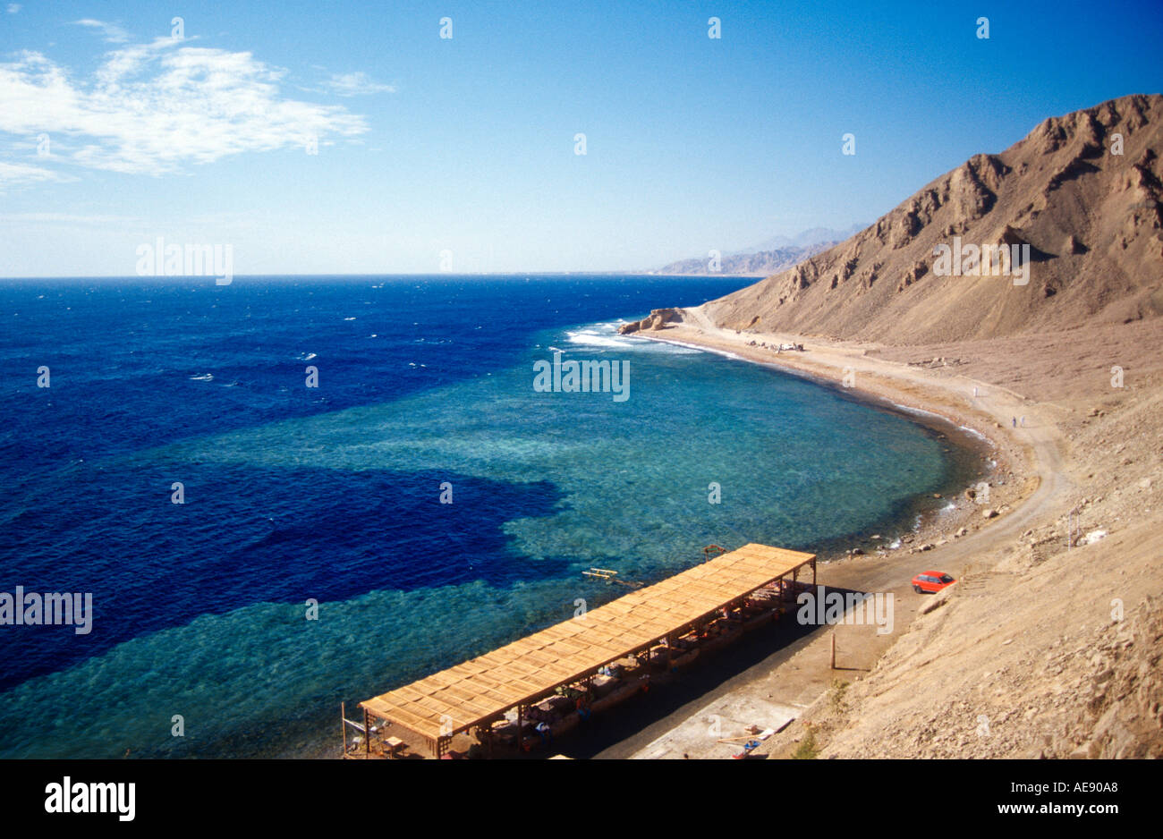 View over the Blue Hole Dahab famous dive site Dahab Sinai Egypt Red