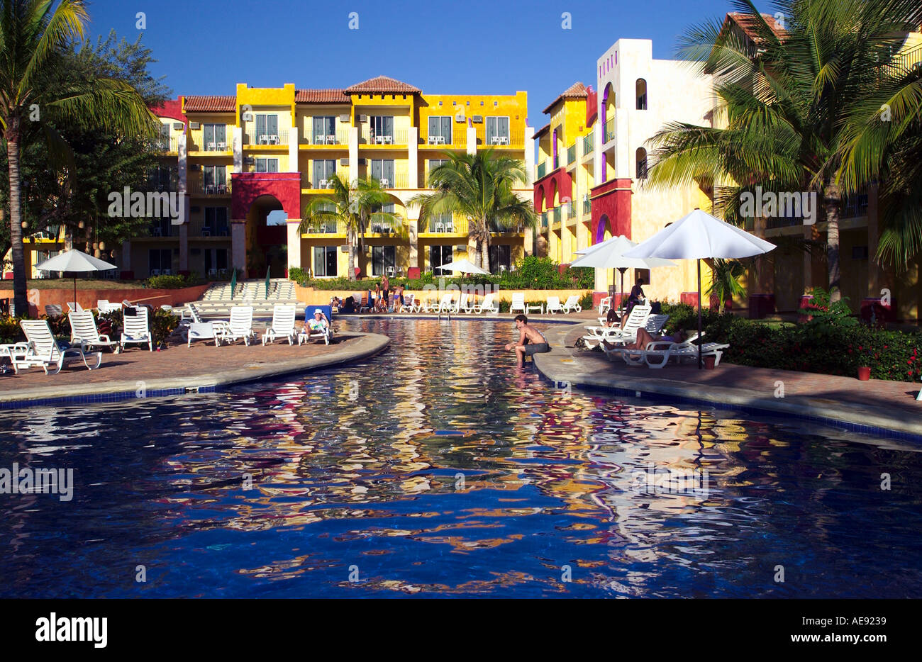 Royal Decameron Resort in Puerto Vallarta Mexico with pools and tropical gardens Stock Photo