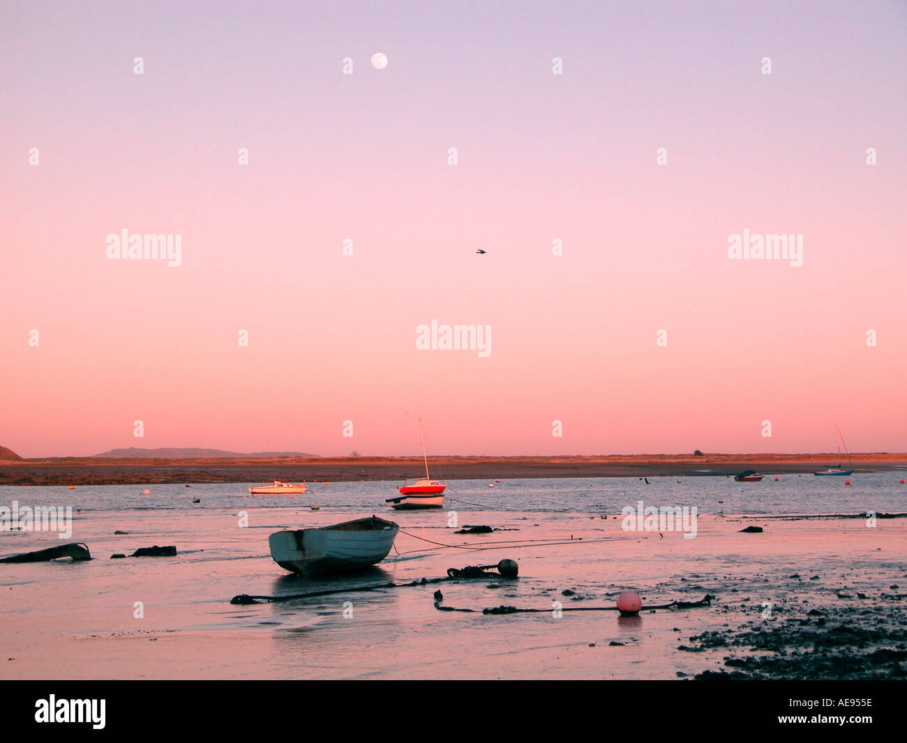Low tide at Malahide channel in the evening. Dublin Stock Photo Alamy