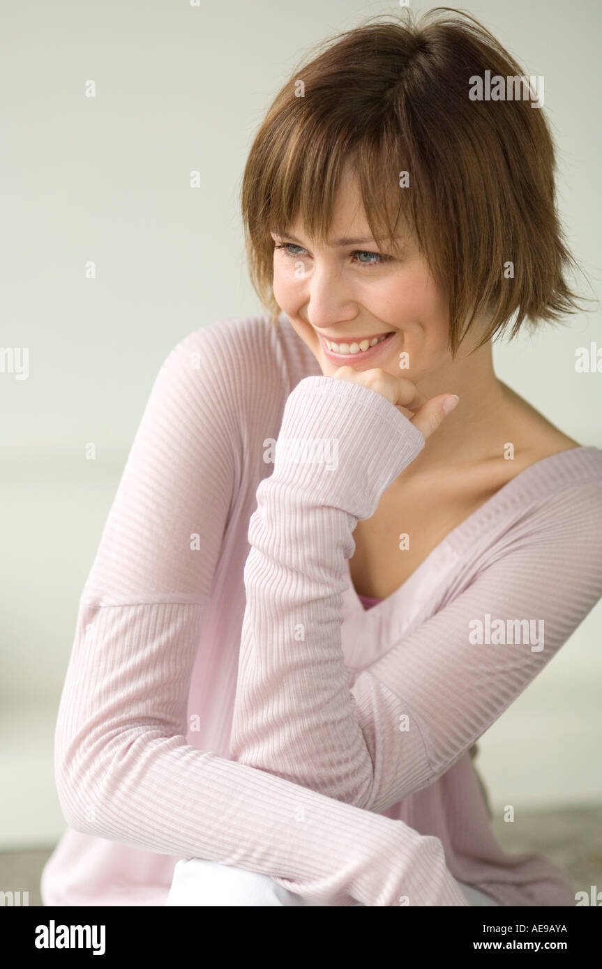 Young smiling woman Stock Photo