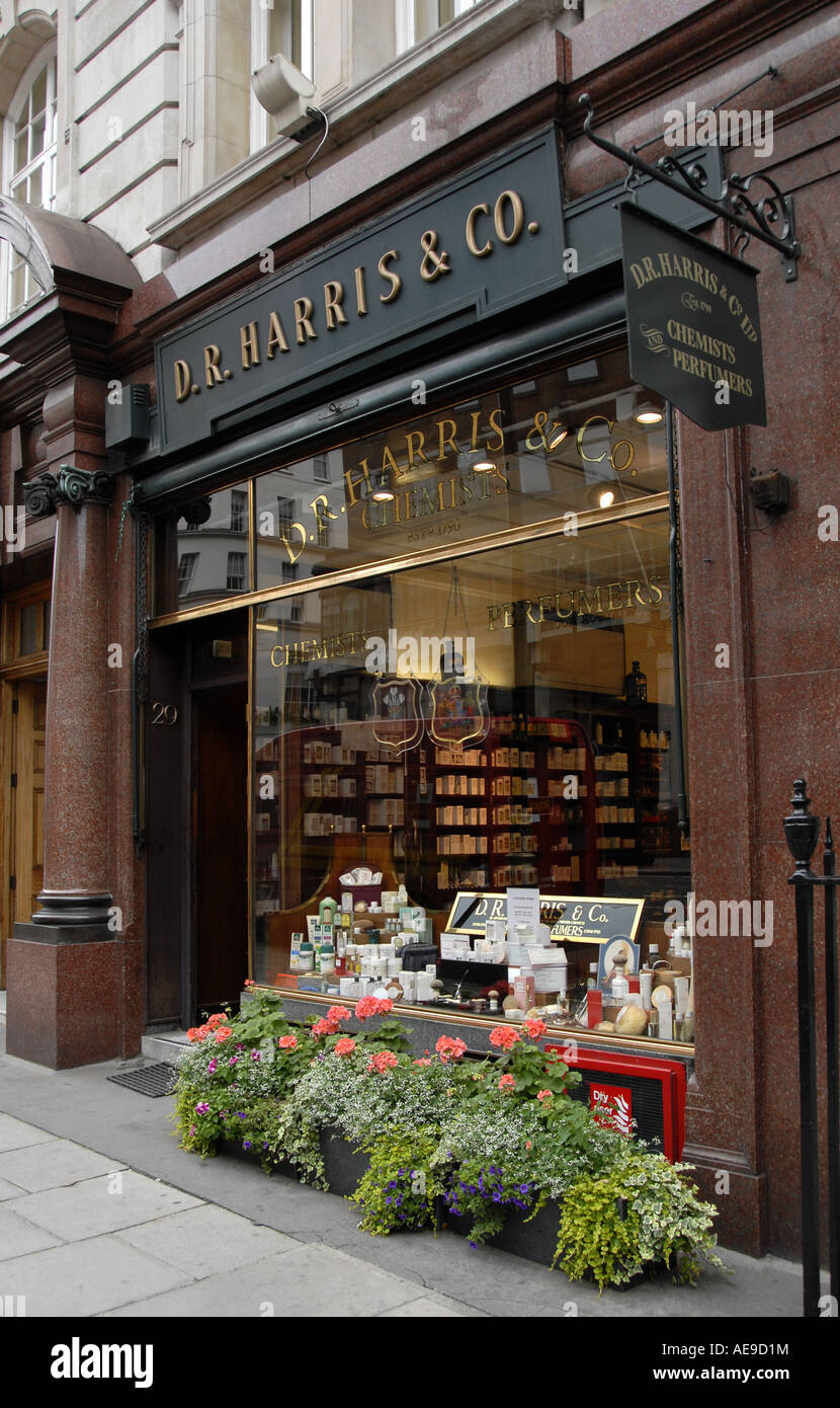 D. R. Harris & Co pharmacy, St James's Street, London, UK Stock Photo -  Alamy
