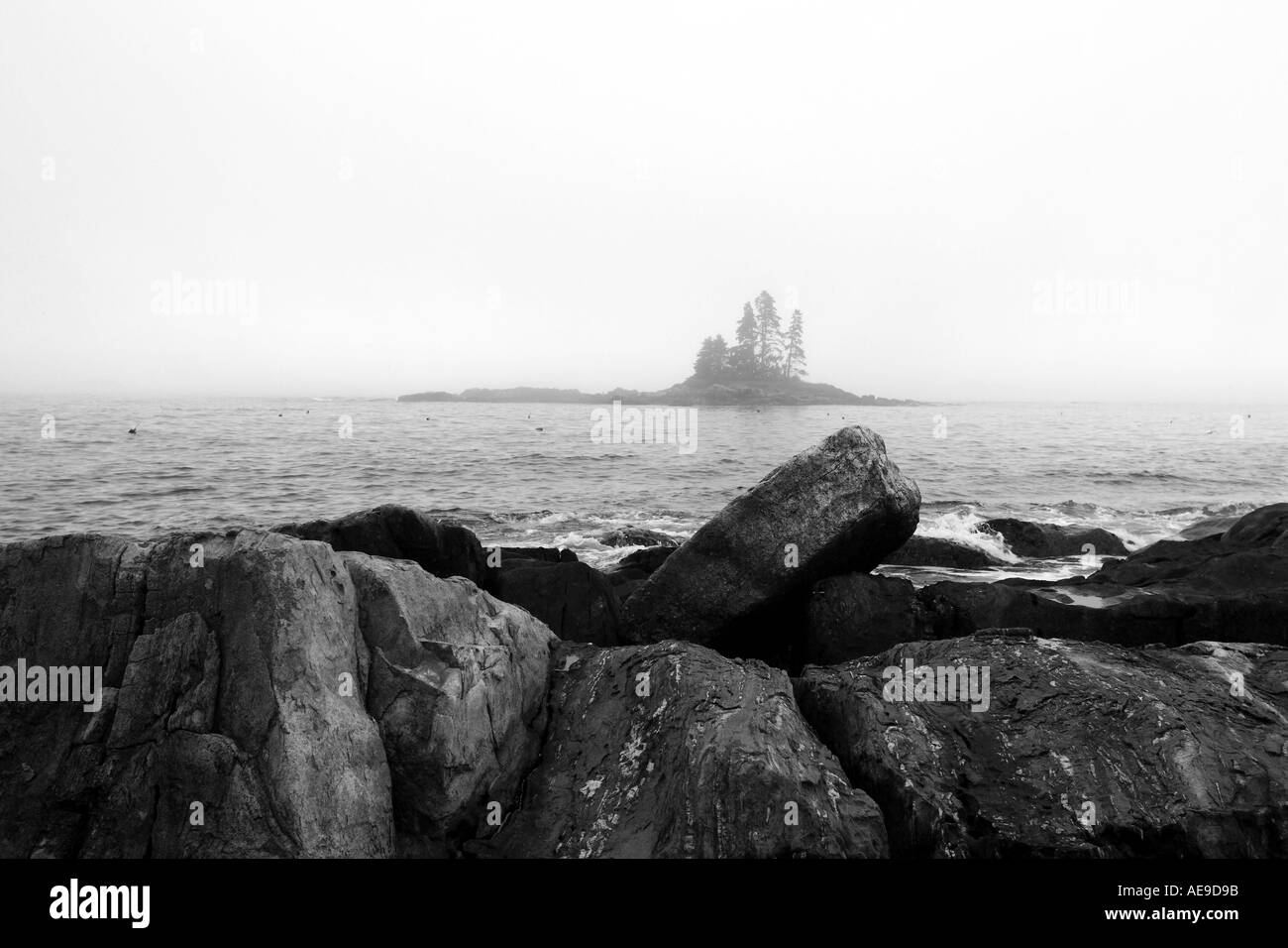 Island fog Stock Photo