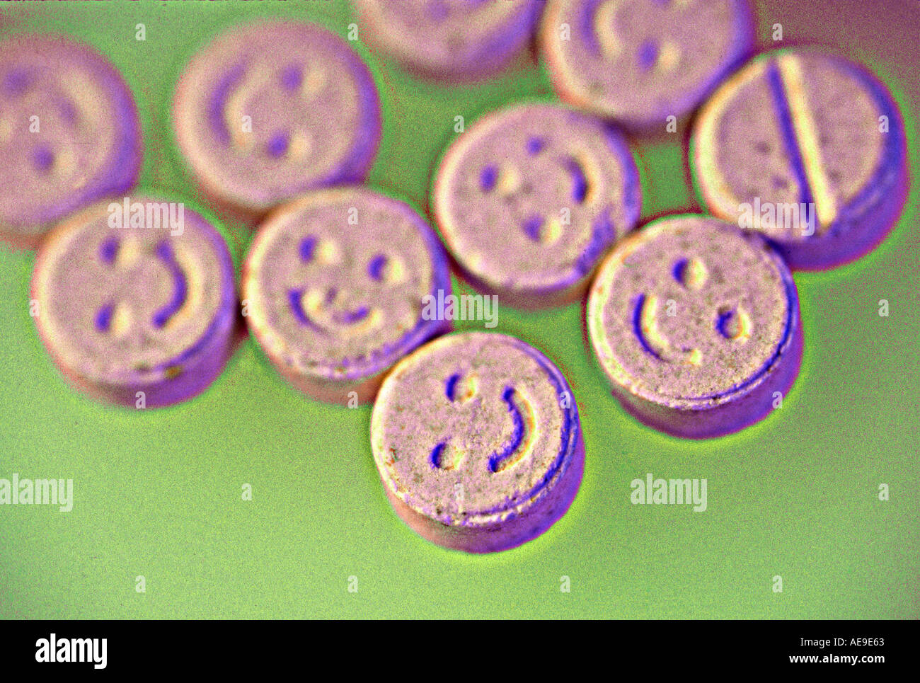 Ecstasy pills Stock Photo