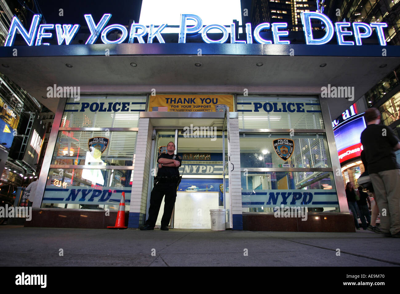 Police Station Times Square New York City Stock Photo - Alamy