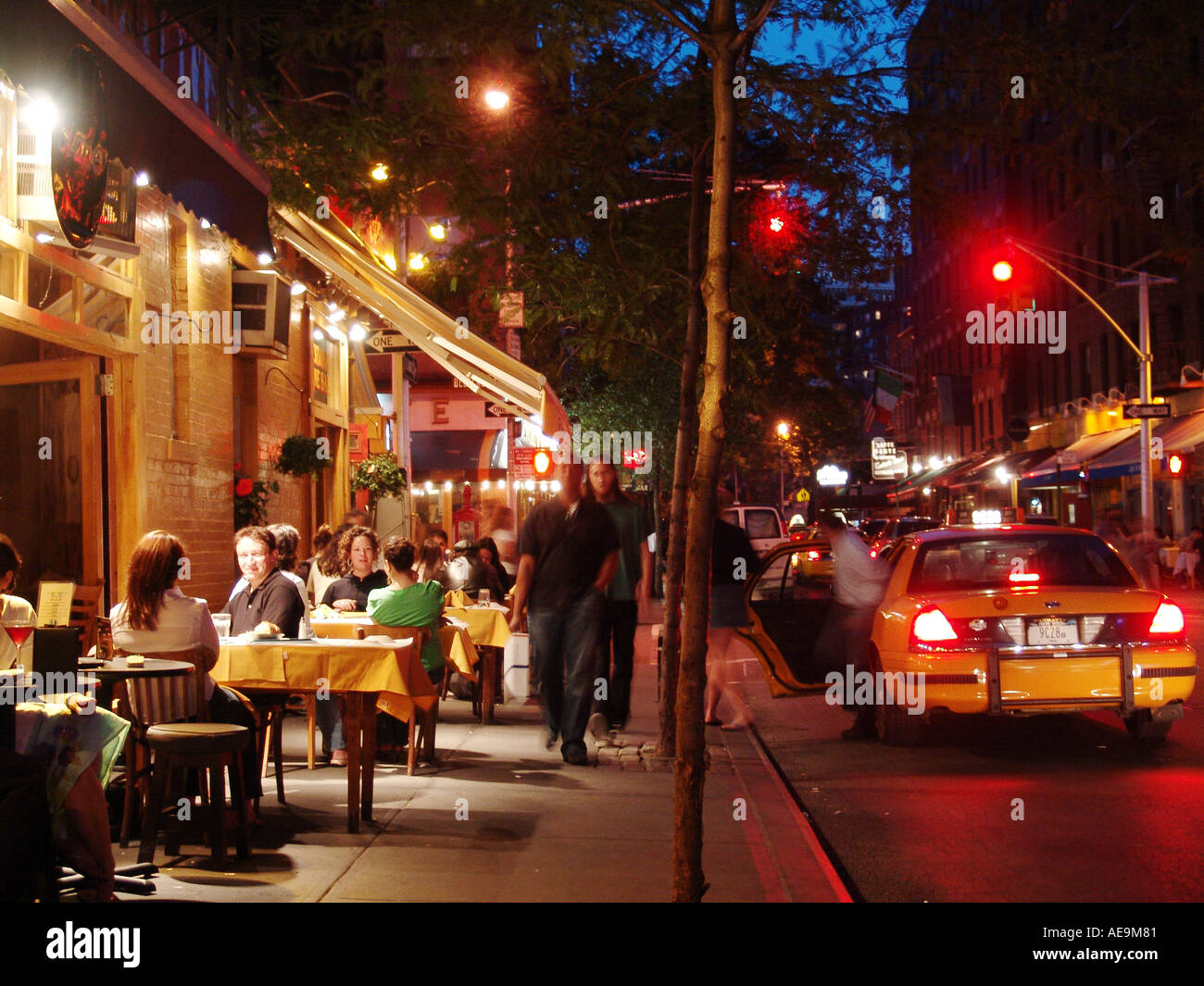 Shops and restaurants In West Village New York City Stock Photo Alamy