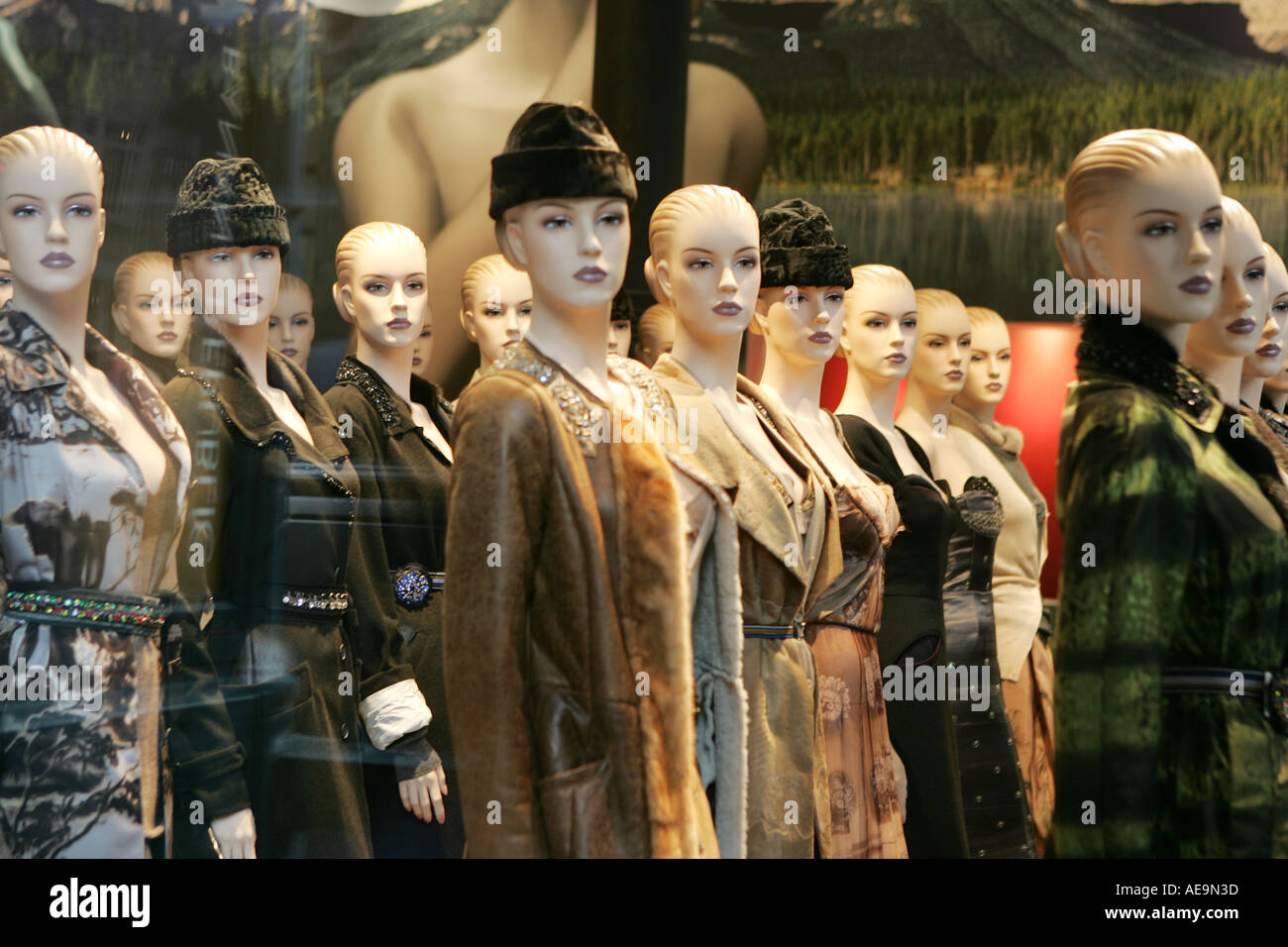 Shopwindow of a fashion store in New York City Stock Photo