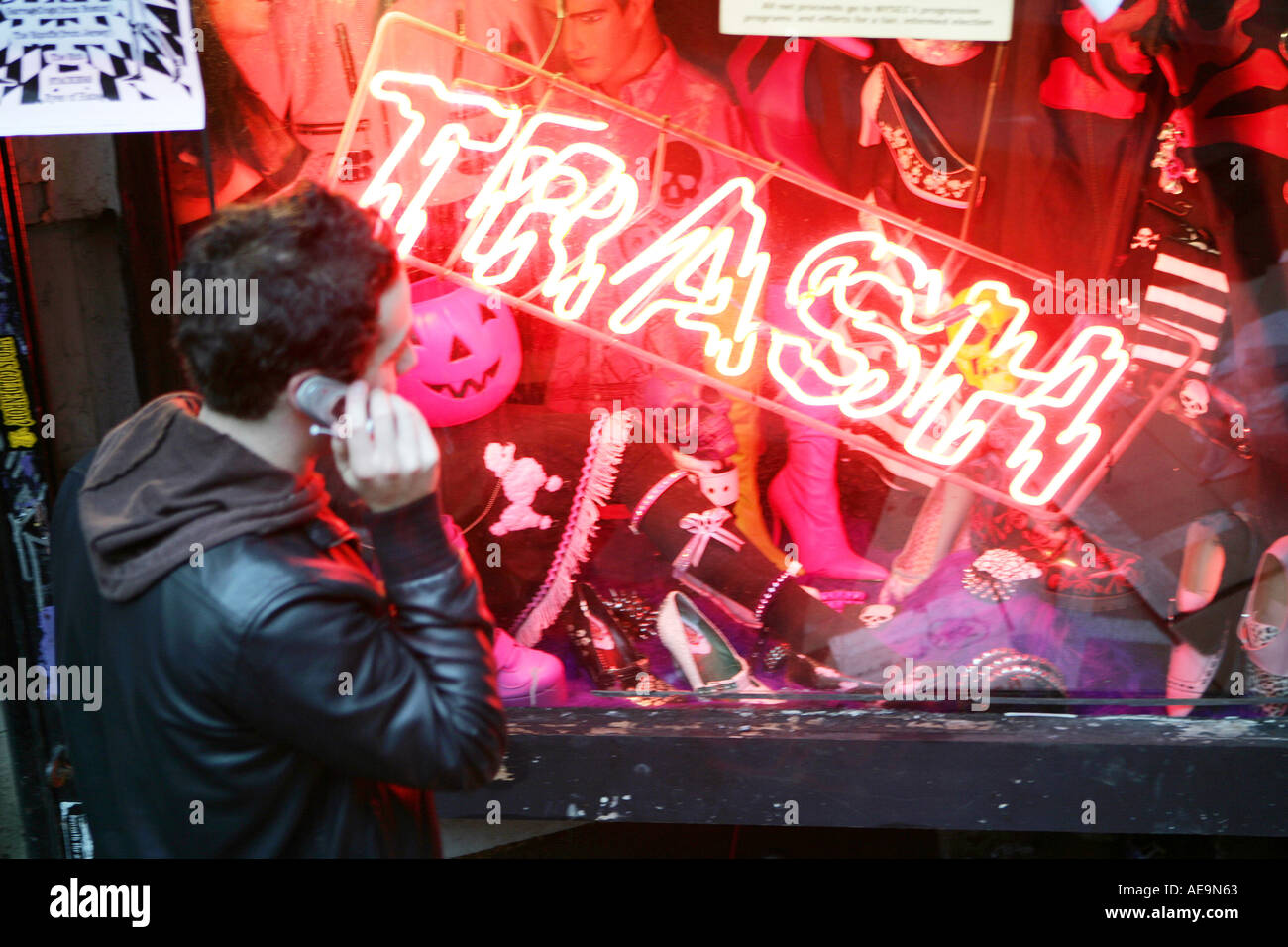 Shopwindow of a fashion store East Village St Marks Place New York City Stock Photo