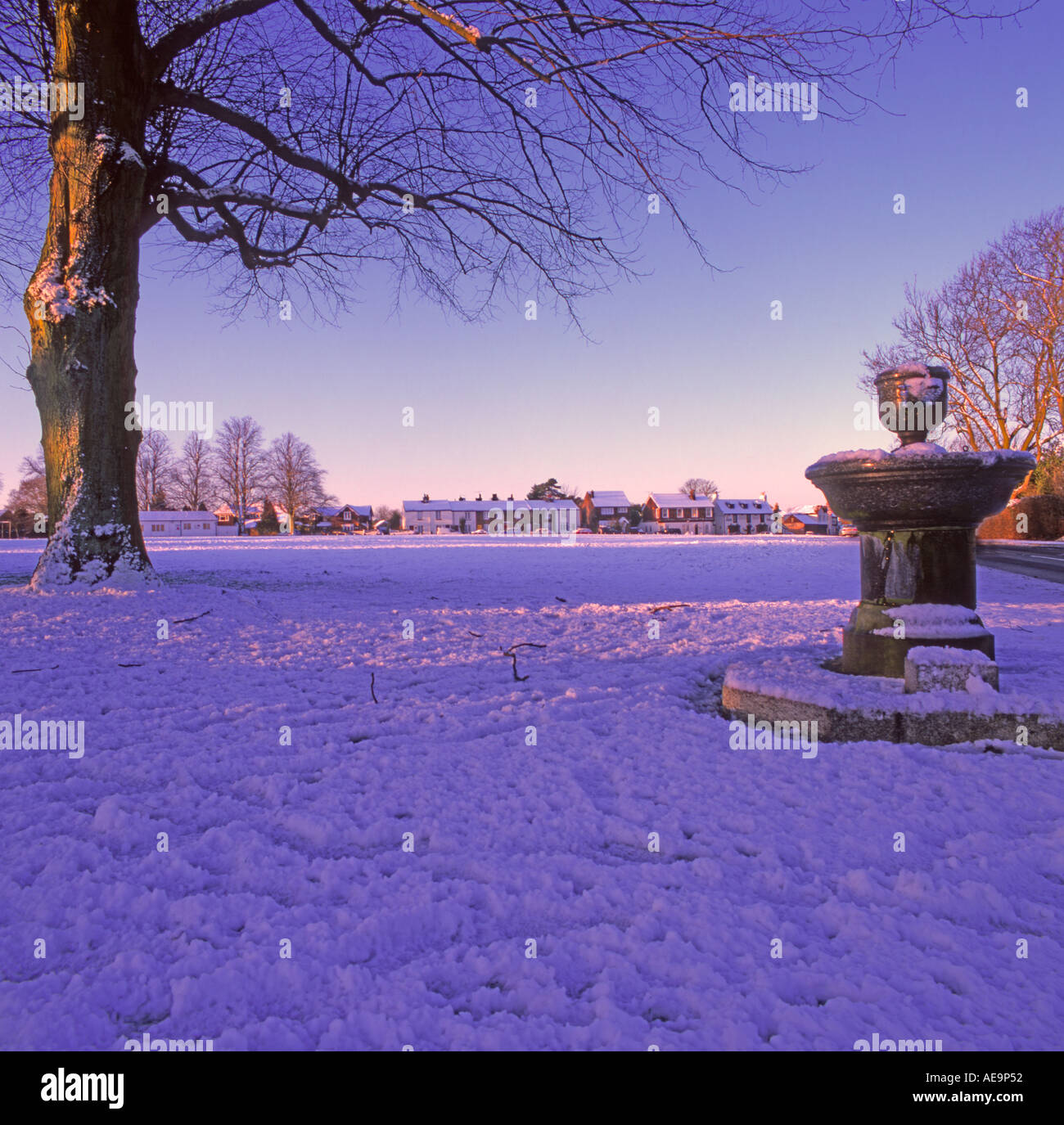 Meopham Green in winter Stock Photo Alamy