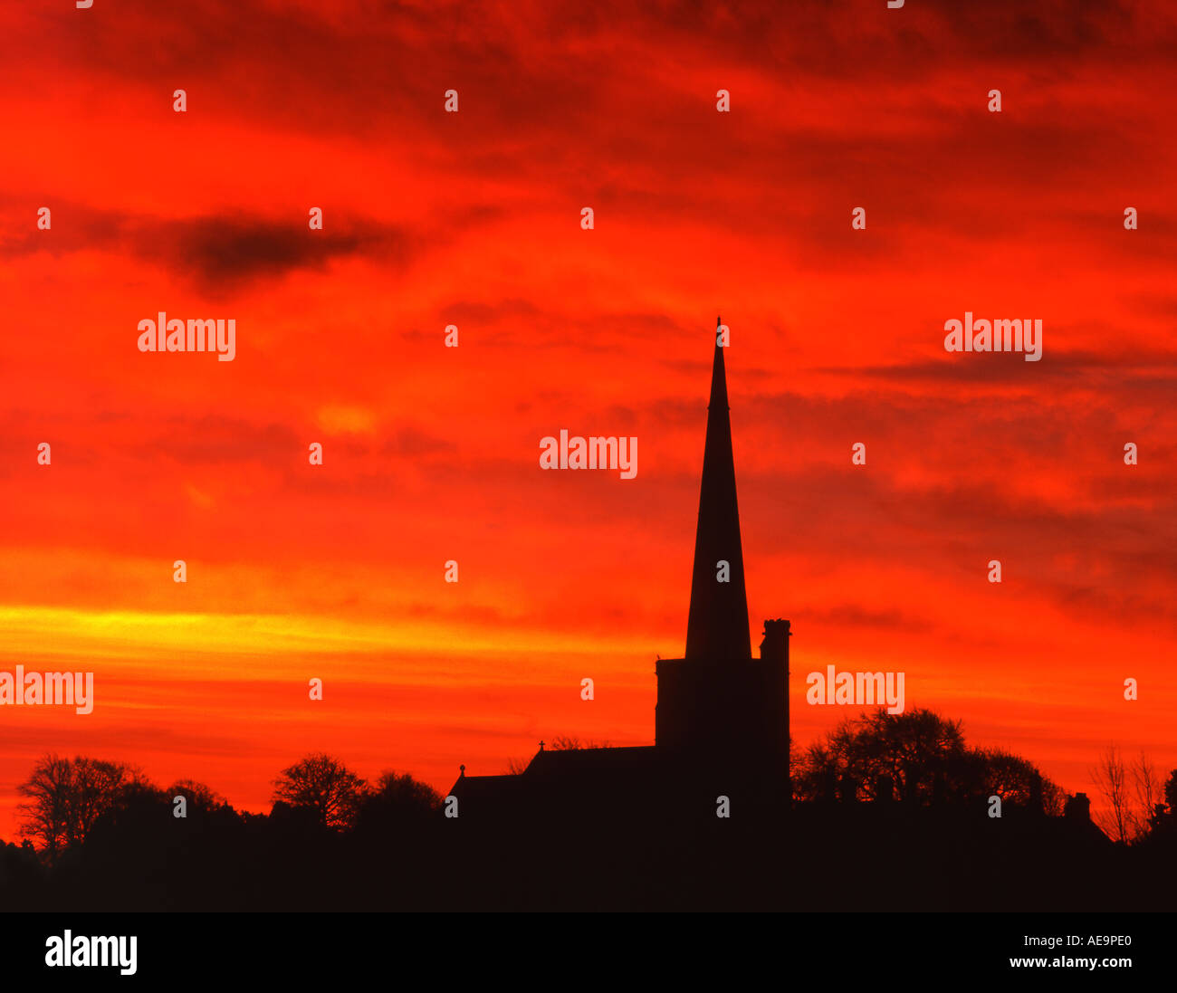 St Wilfred s Church Spire at Sunrise Davenham Near Northwich Cheshire