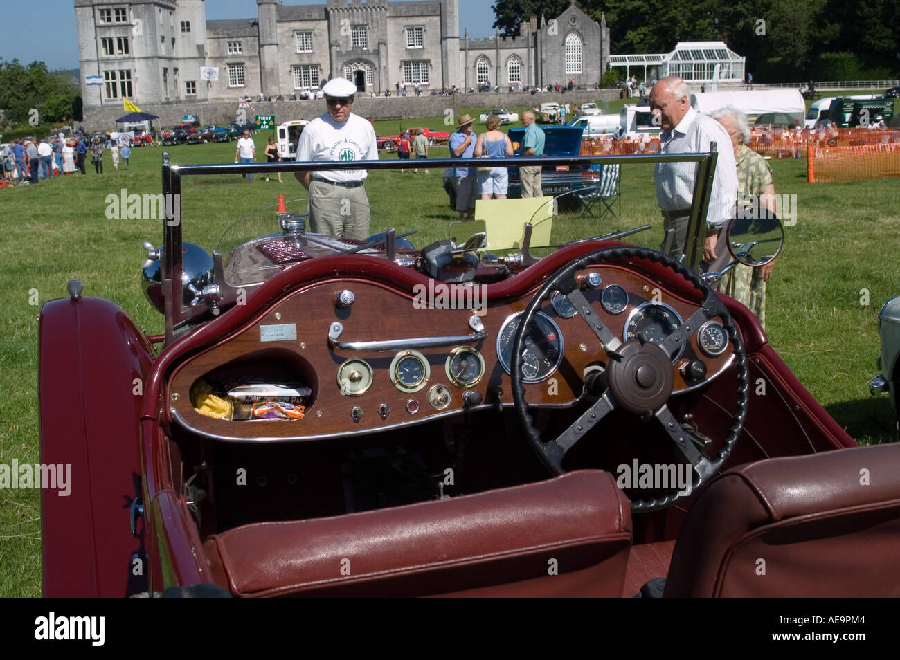 Vintage and classic car rally Leighton Hall Lancashire England August 2003 Stock Photo Alamy