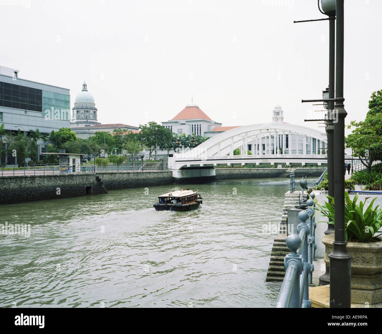 Clarke Quay Singapore River Stock Photo