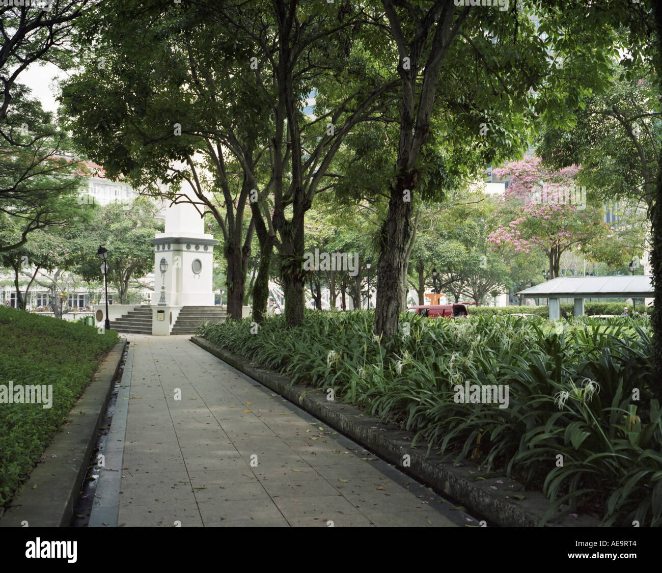 Raffles Place Singapore Stock Photo Alamy