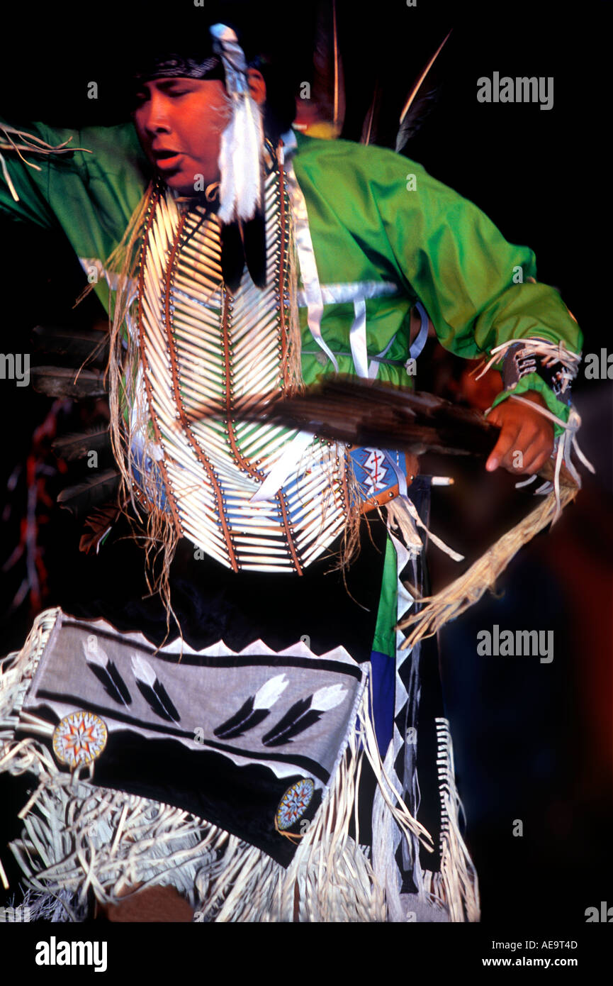 native american indian dancing in traditional costume florida usa Stock ...