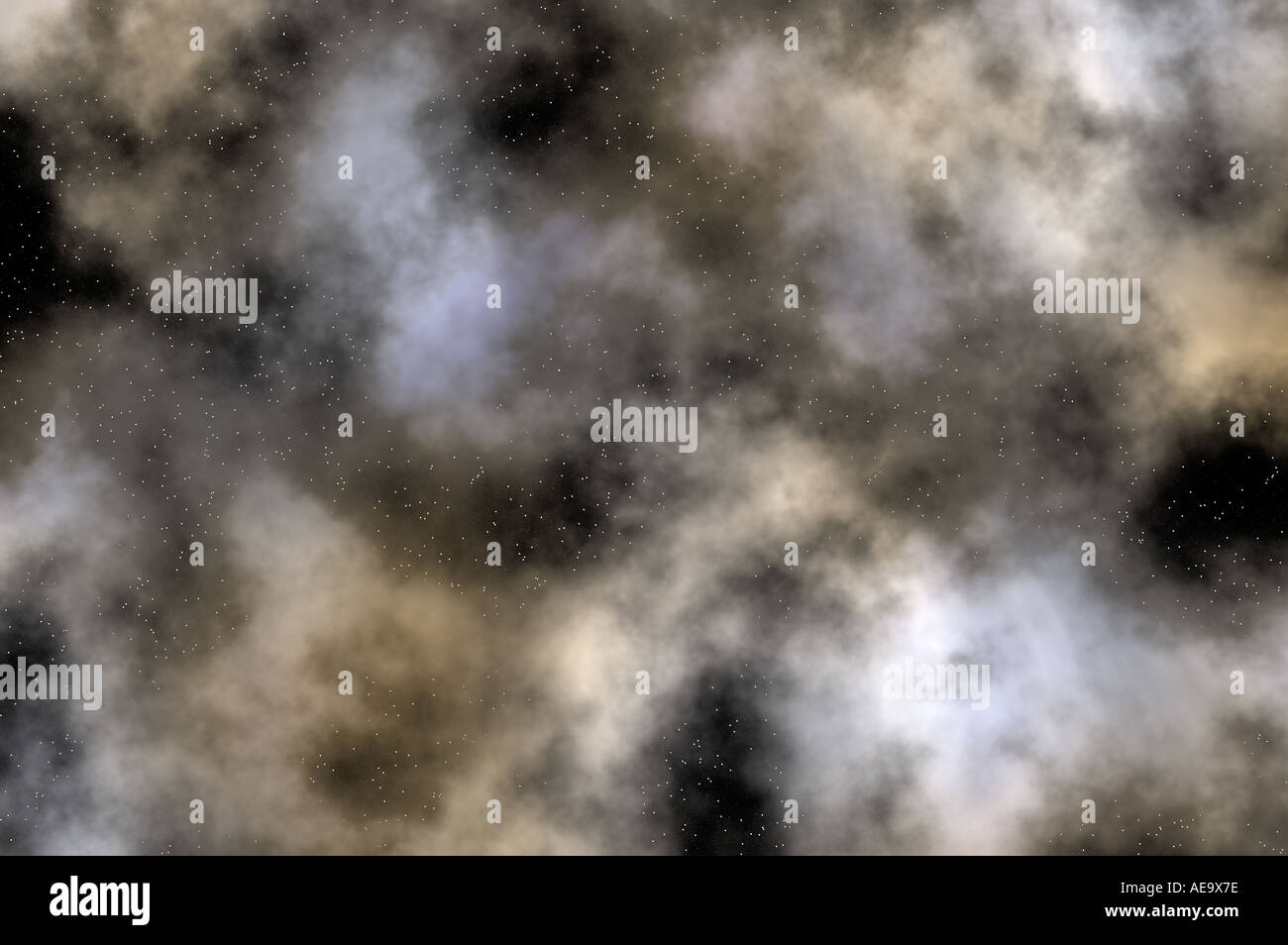 abstract interpretation of nebula in space Stock Photo