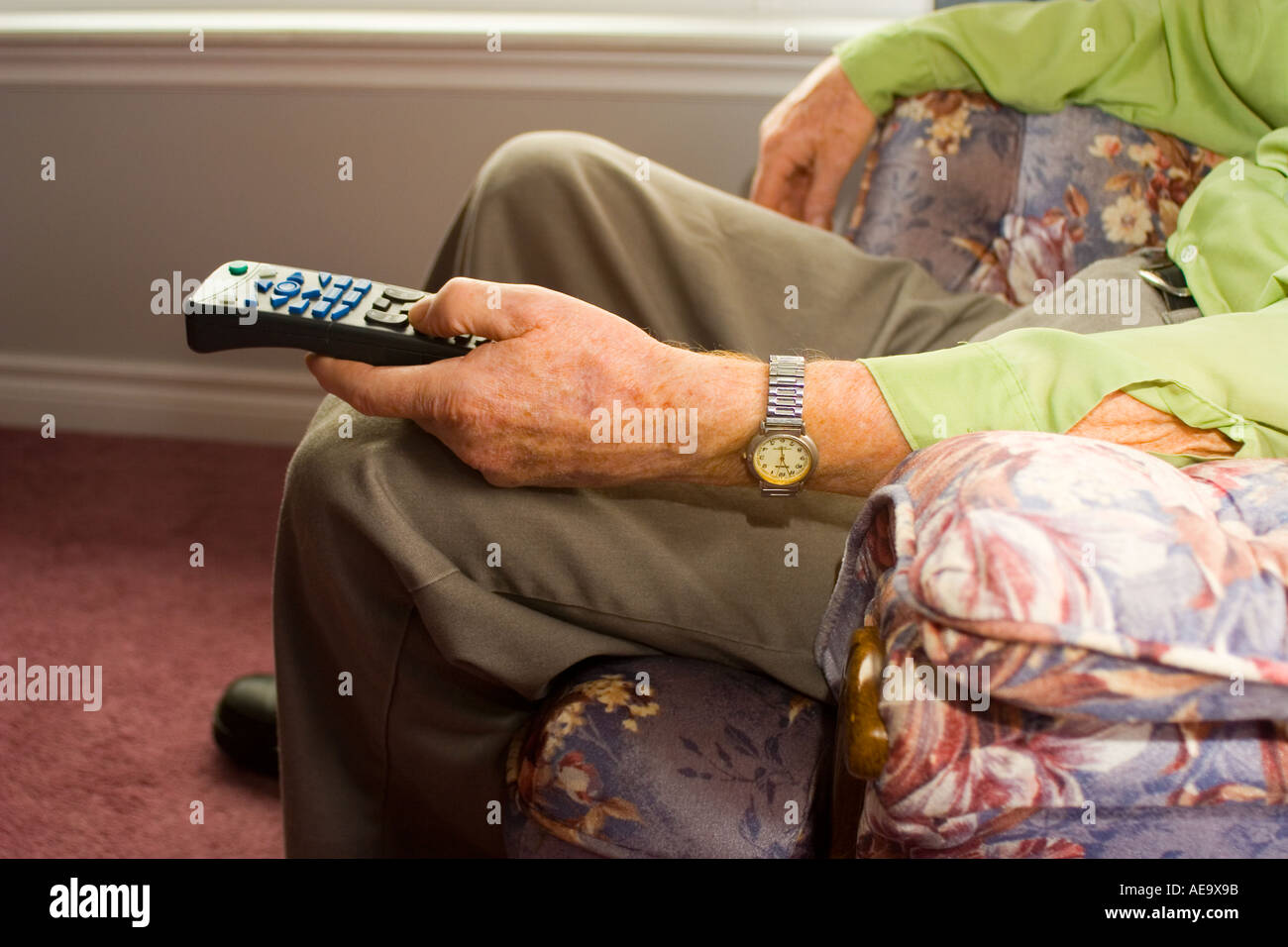 Lazy retired man at home hi-res stock photography and images - Alamy