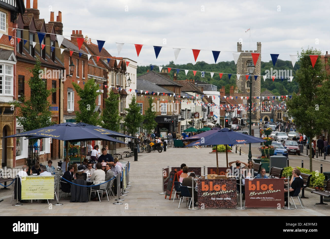 Henley on Thames Oxfordshire England 2006. The High Street. Bunting