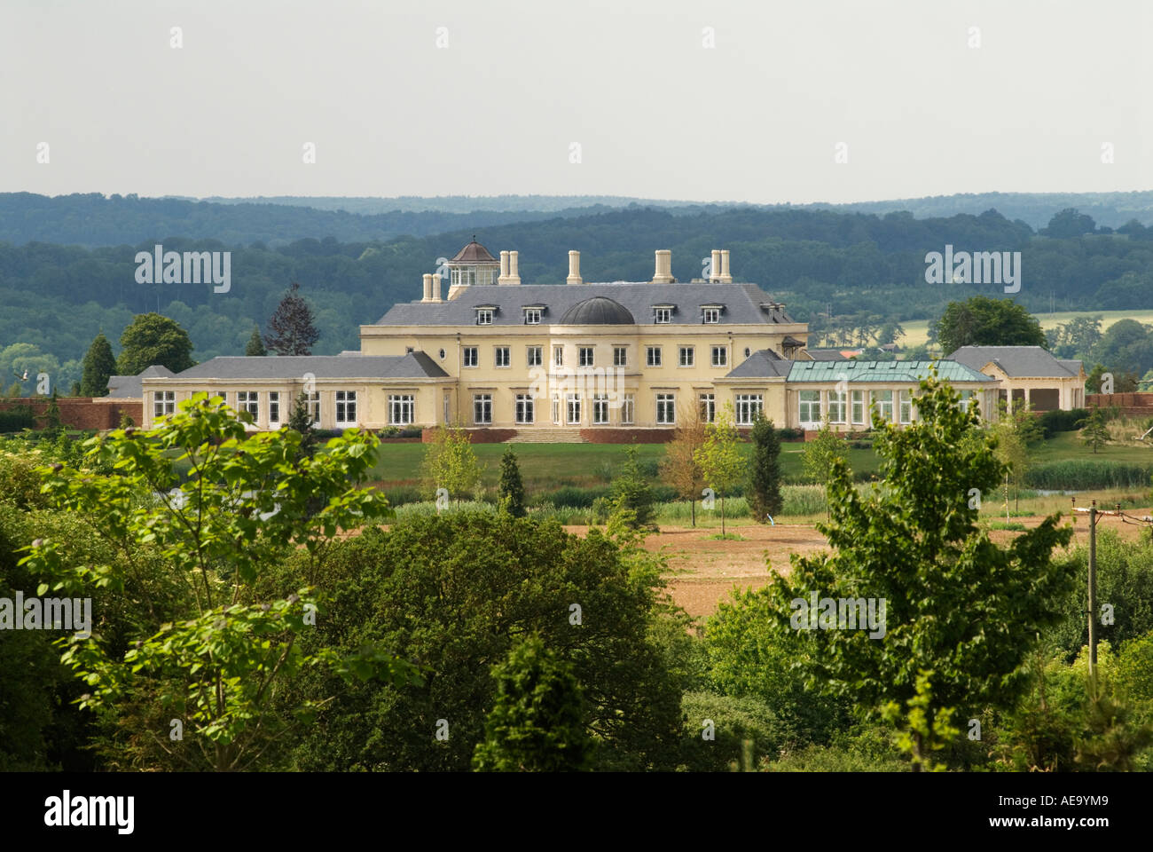 Quelm Park Mansion, Berkshire. near Henley on Thames OxfordshireNew build modern English country mansion 2006 2000s  UK HOMER SYKES Stock Photo