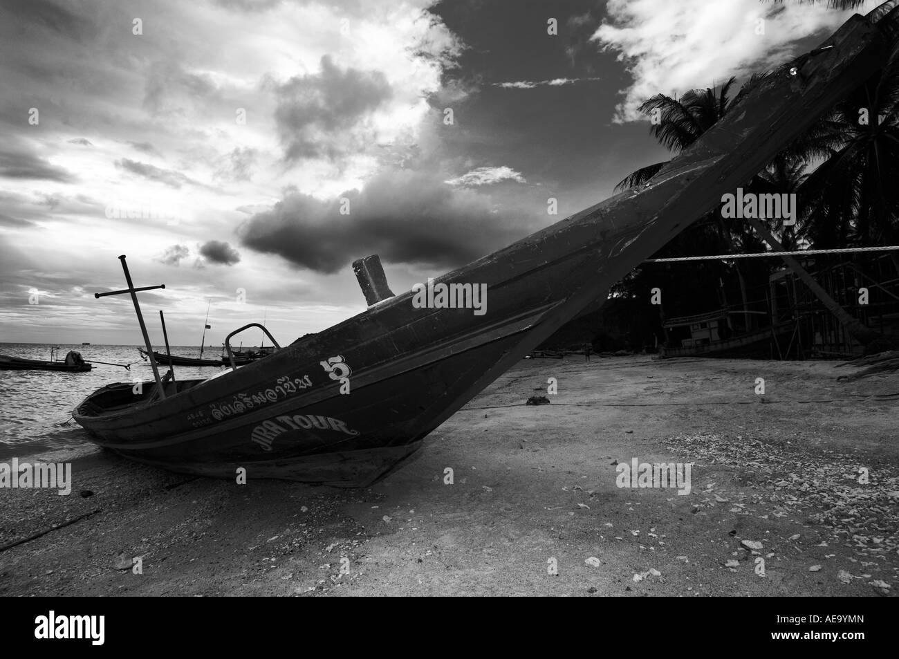 Thai longtail boat, Koh Tao Thailand Stock Photo