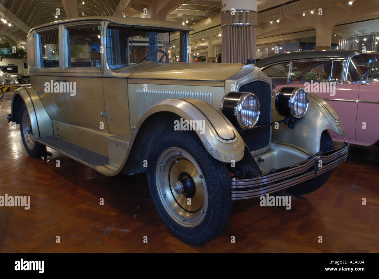1925 Alcoa Pierce Arrow experimental aluminum car on display at the Henry Ford Museum Stock Photo
