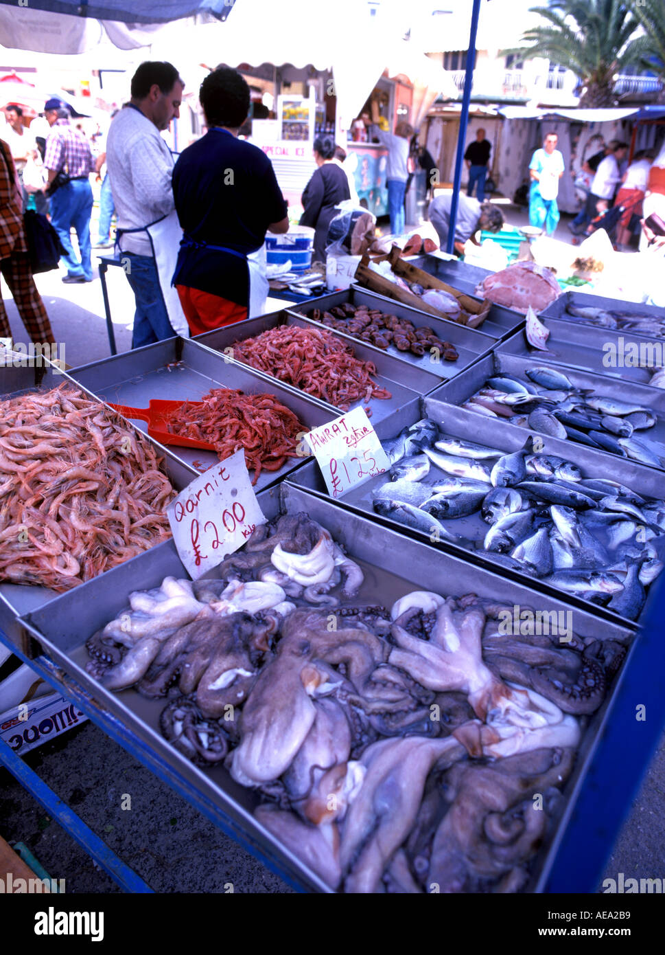 Fish market in Marsaxlokk Malta Stock Photo Alamy