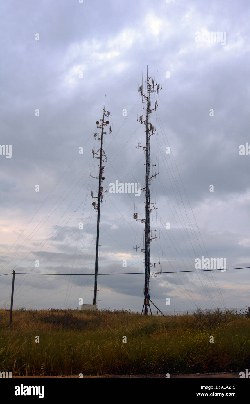 Communication antenna Israel Stock Photo - Alamy