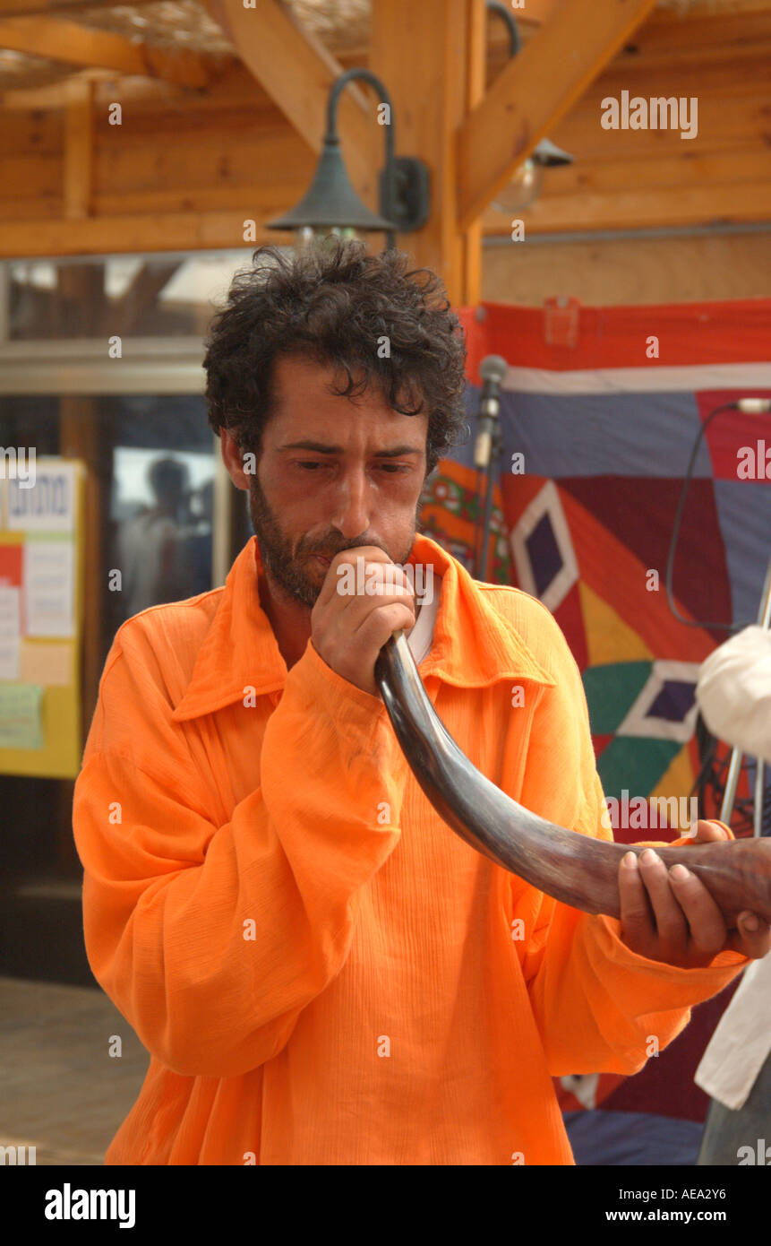 Blowing the shofar High Resolution Stock Photography and Images Alamy