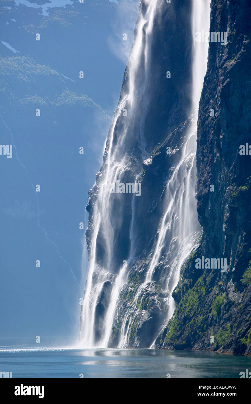 The Bridal Veil waterfall in Geirangerfjorden near Geiranger Stranda