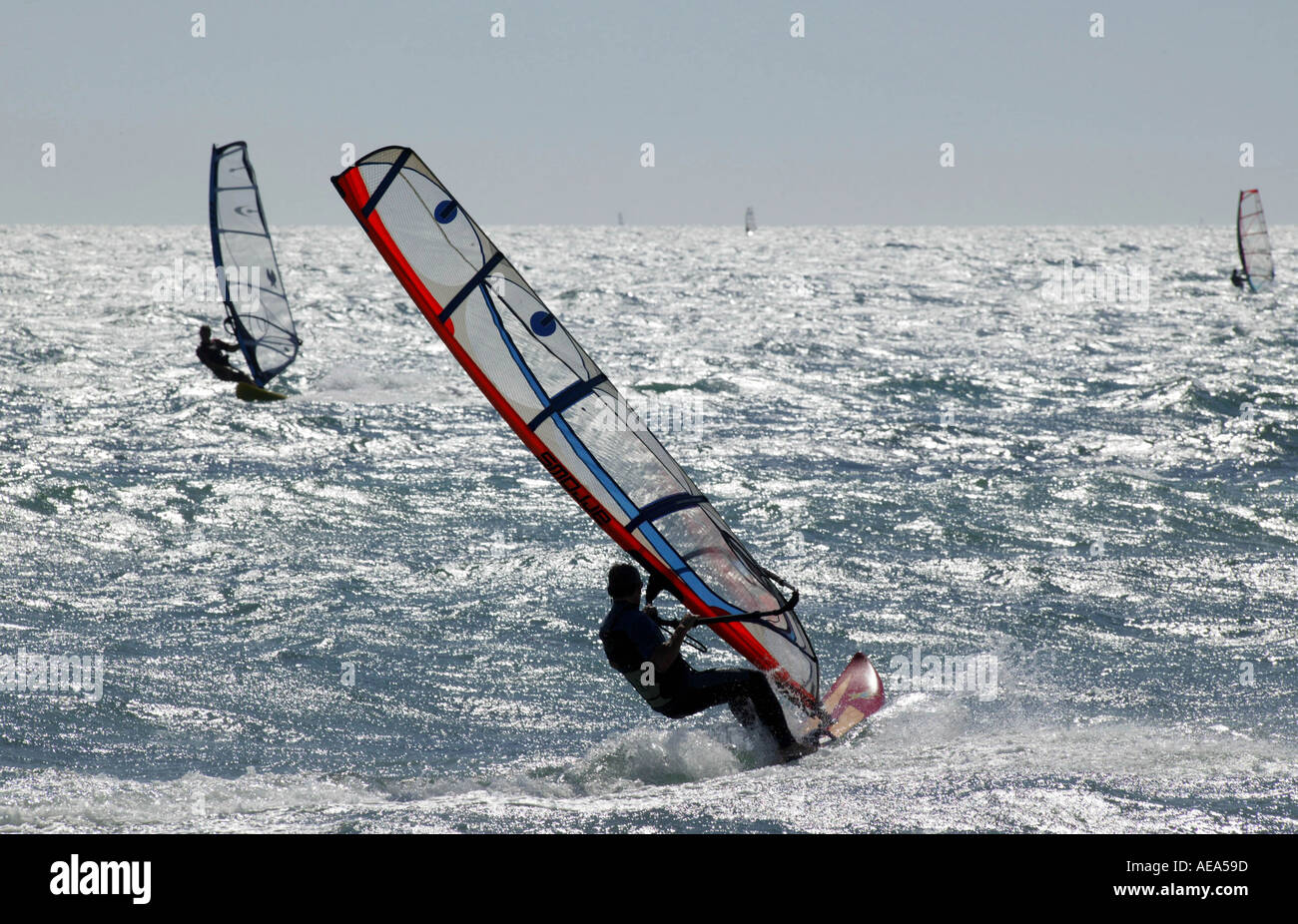 Windsurfing Cottesloe Beach Sunset Coast Perth Western Australia