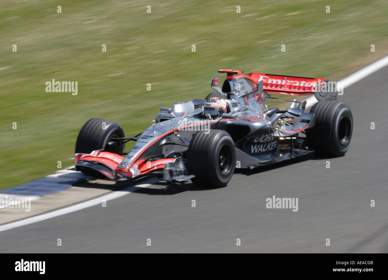 Kimi Raikkonen McLaren Mercedes British F1 Grand Prix Silverstone June 2006 Stock Photo