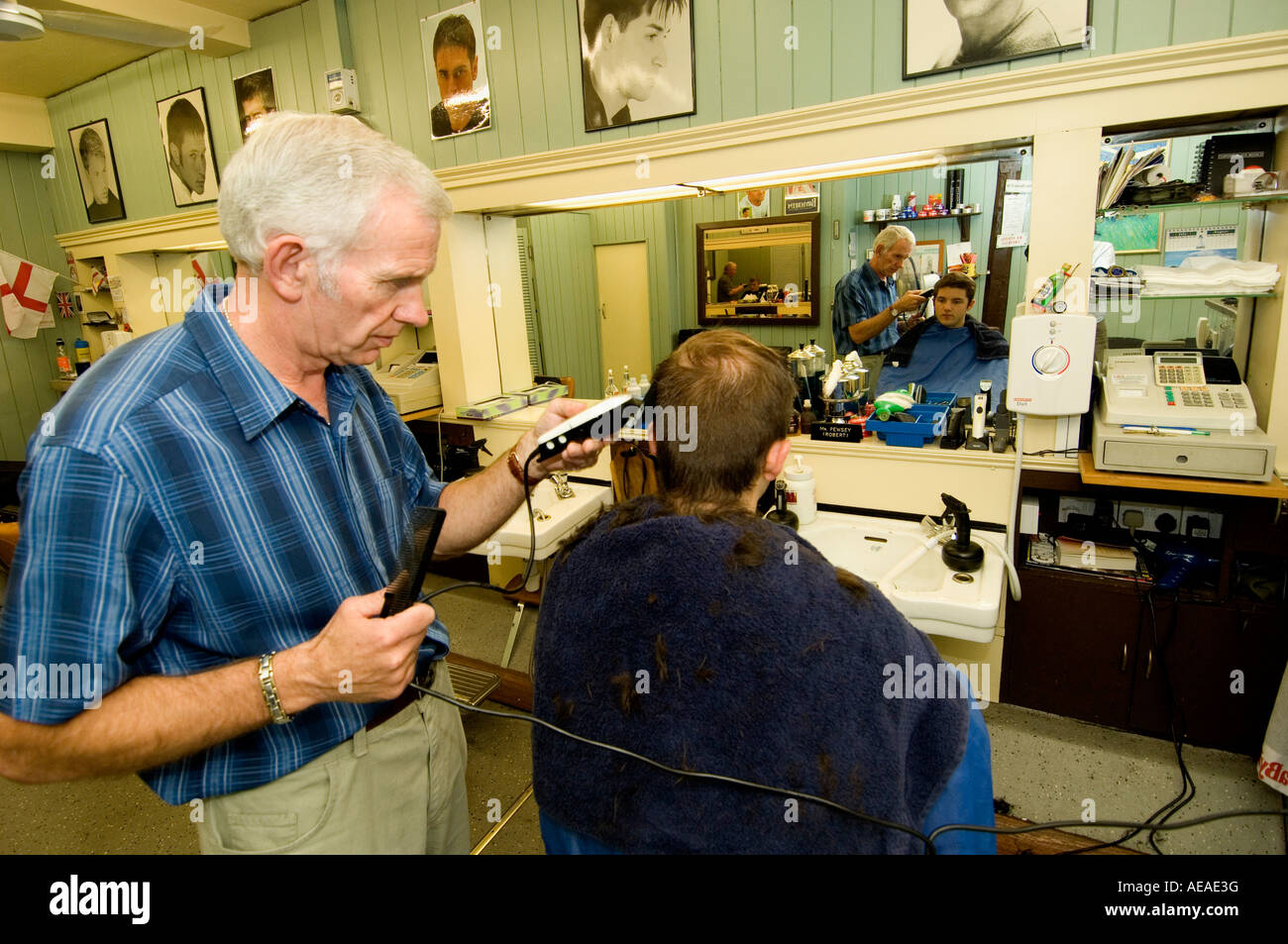 A classic hairdressers in High St Oxford, operates first come first