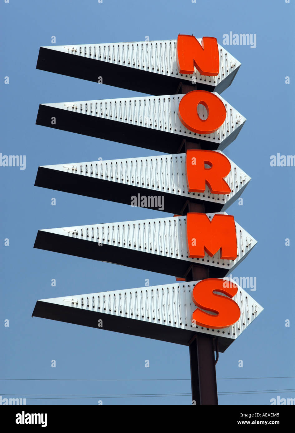 Norms Diner, Los Angeles, California. Stock Photo