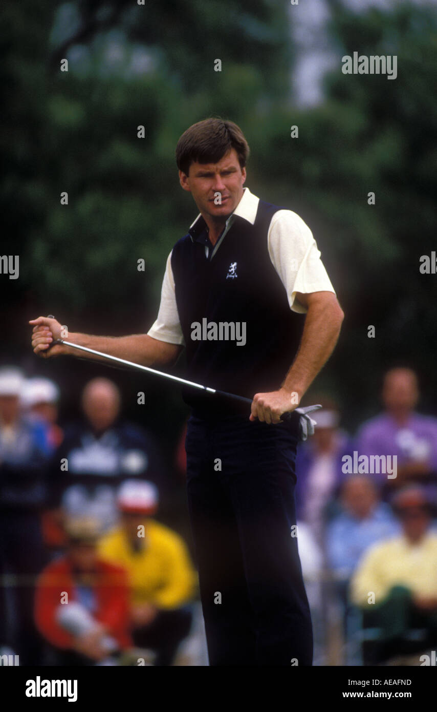 Nick Faldo competes in California golf tournament. Stock Photo