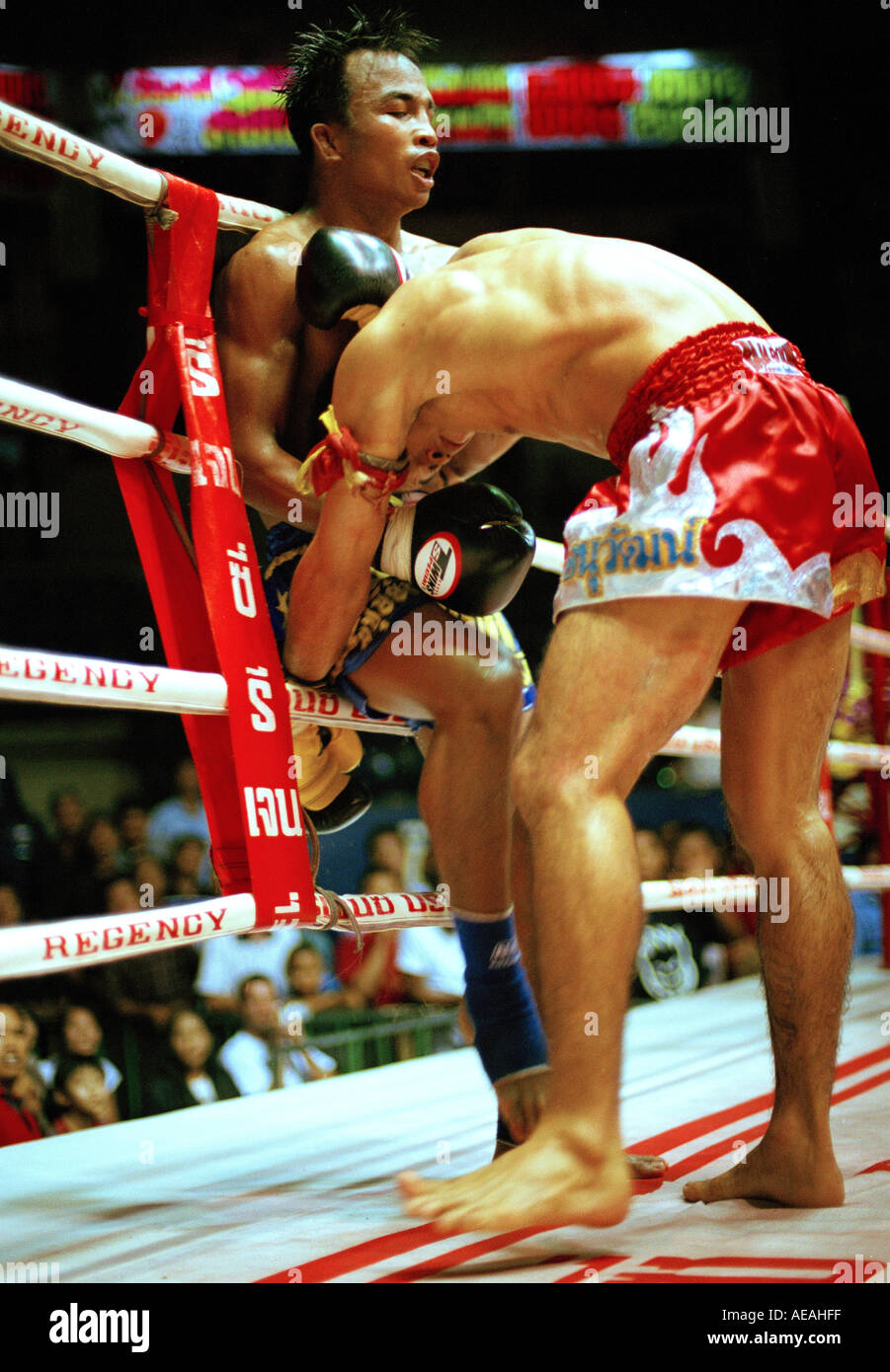 Loser kickboxing match in bangkok hi-res stock photography and images