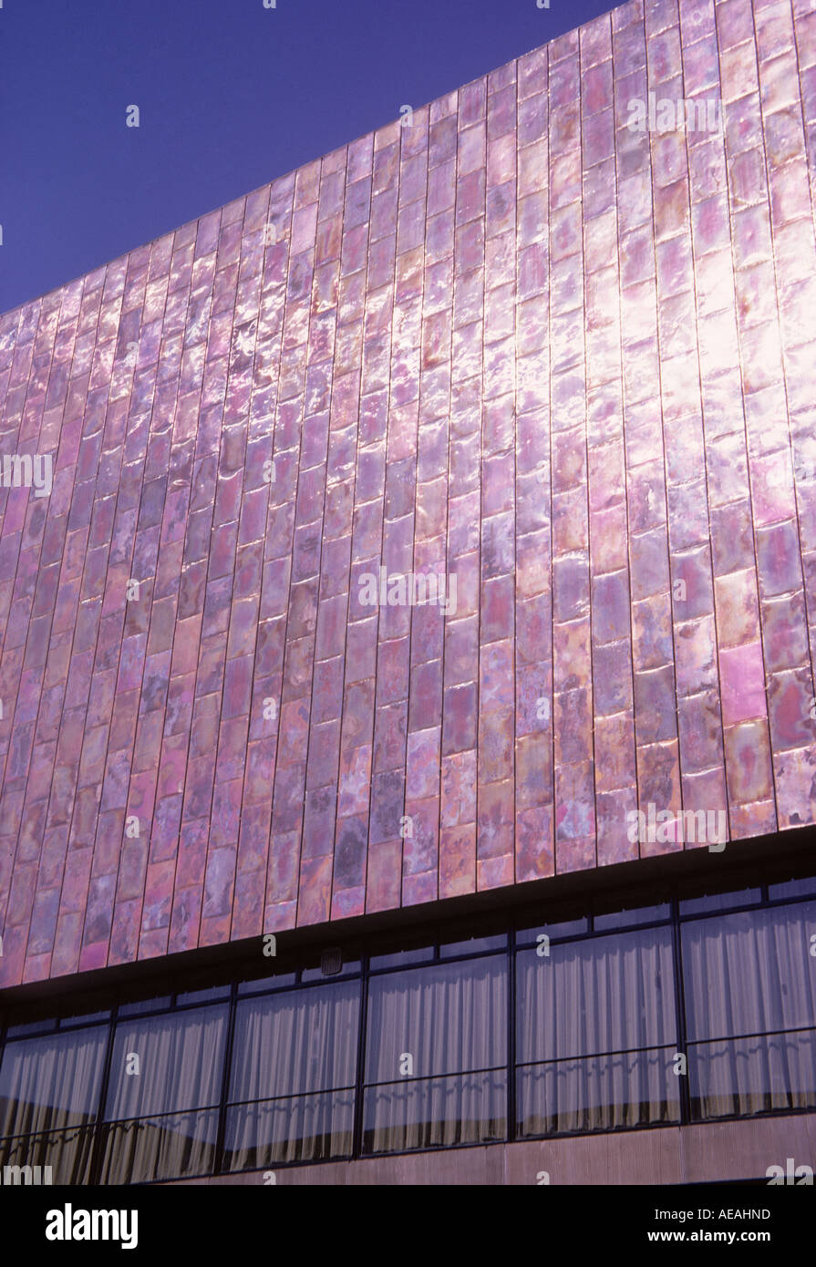 Copper cladding on the walls of the Parliament building, Lusaka, Zambia Stock Photo Alamy