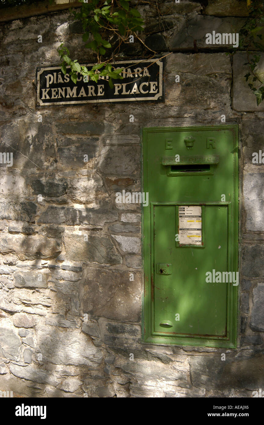 Green post office box Killarney Ireland Stock Photo